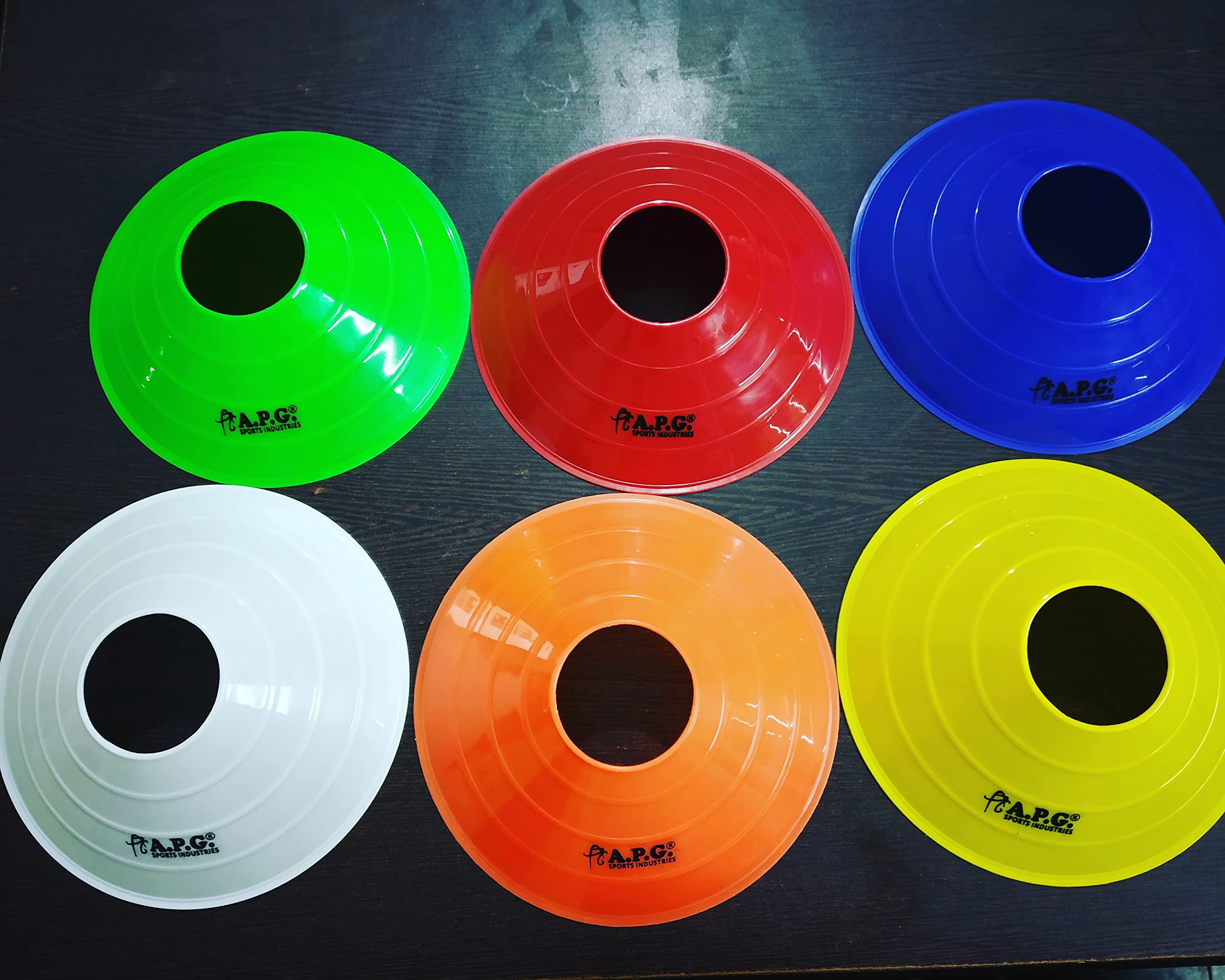 APG Soccer Cones - Agility Cone Set - Disc Cones - Field Markers - Saucer Cones, Plastic Space Marker for Training, Soccer - Lacrosse - Basketball - Baseball (50) (B083BQHNGD) Amazon Price History, Amazon Price Tracker