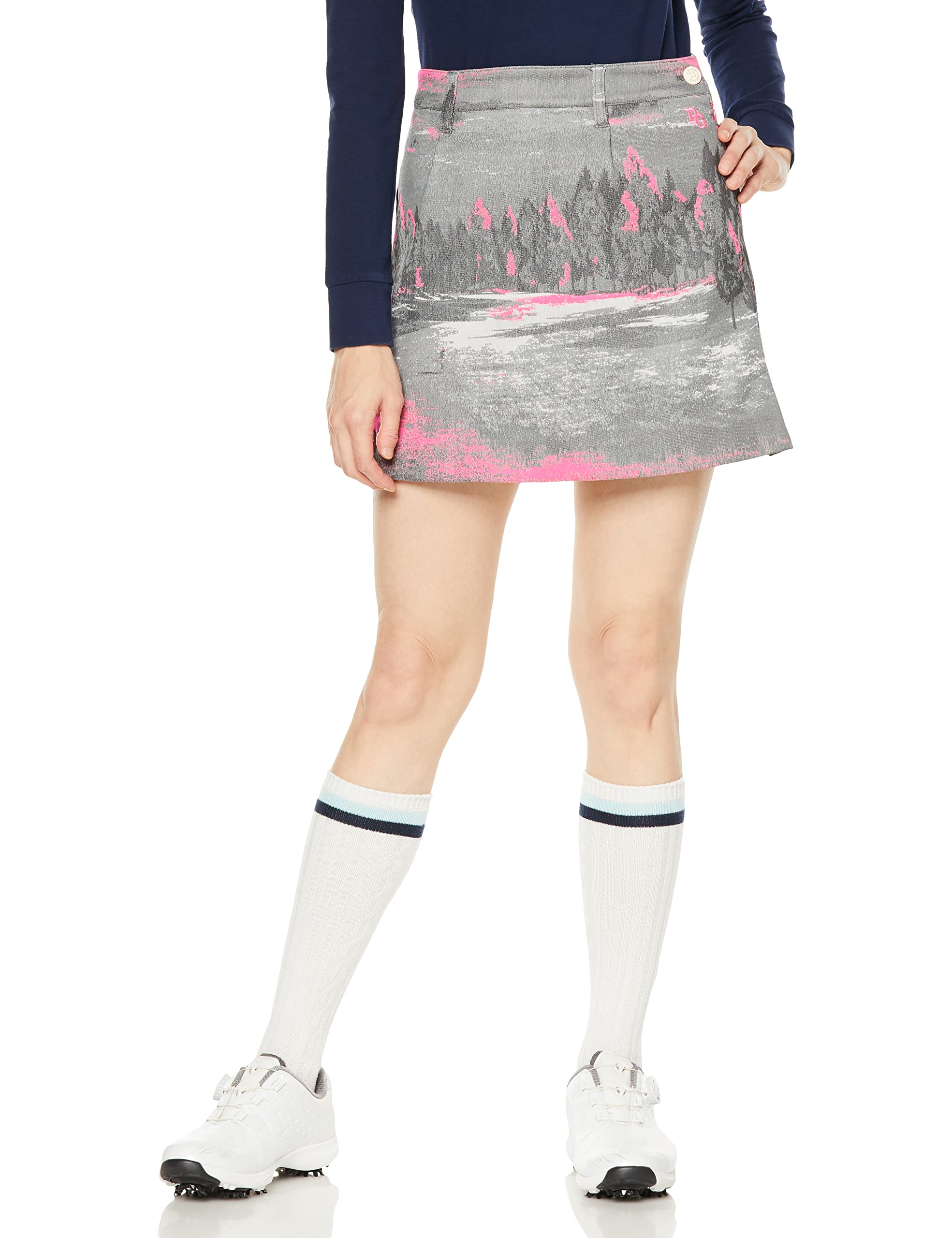 Amazon.co.jp: [パーリーゲイツ] レディース スカート ゴルフ場柄JQ