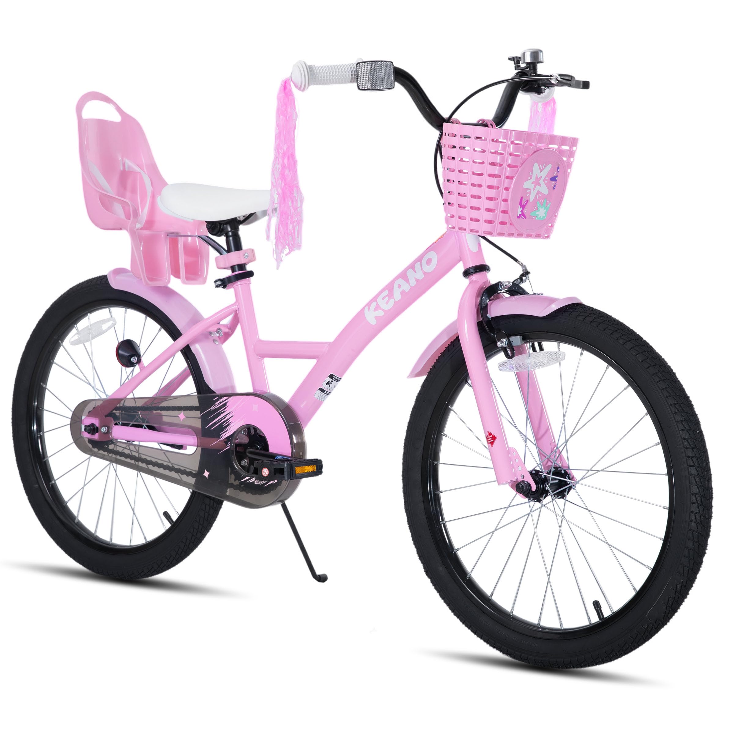 JOYSTAR Zinnia 14/16/20 Zoll Kinderfahrrad für Mädchen von 3-9 Jahren, 14/16 Zoll Mädchenfahrrad mit Stützrädern & Baket & Luftschlangen