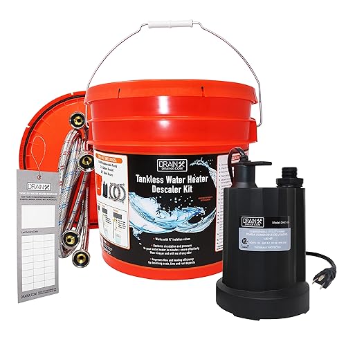 Tankless Water Heater Descaling Flush Kit - 3.5 Gallon Bucket,