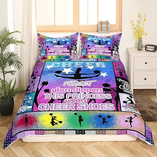 Miniatura 9 de Feelyou Juego de ropa de cama para niños, tamaño individual, funda de edredón con mapa colorido para niñas, niños, mujeres, hombres, decoración de