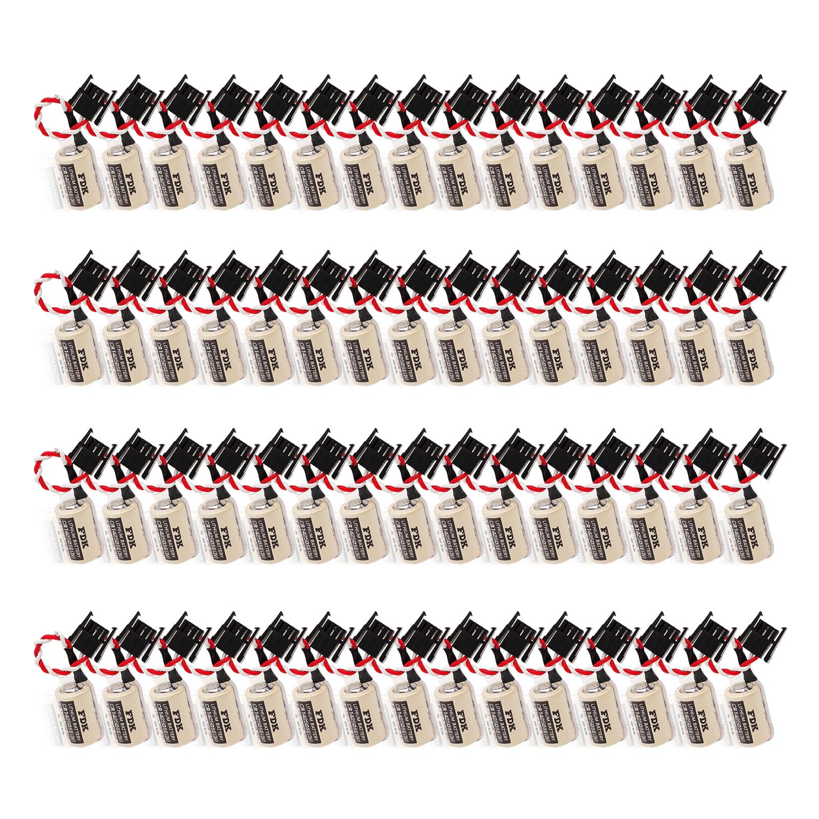 60 Pack for sanyo FDK CR14250SE 3V Lithium Battery 1000mAh 1 2AA PLC Battery 3Pin for 1747-BA Backup