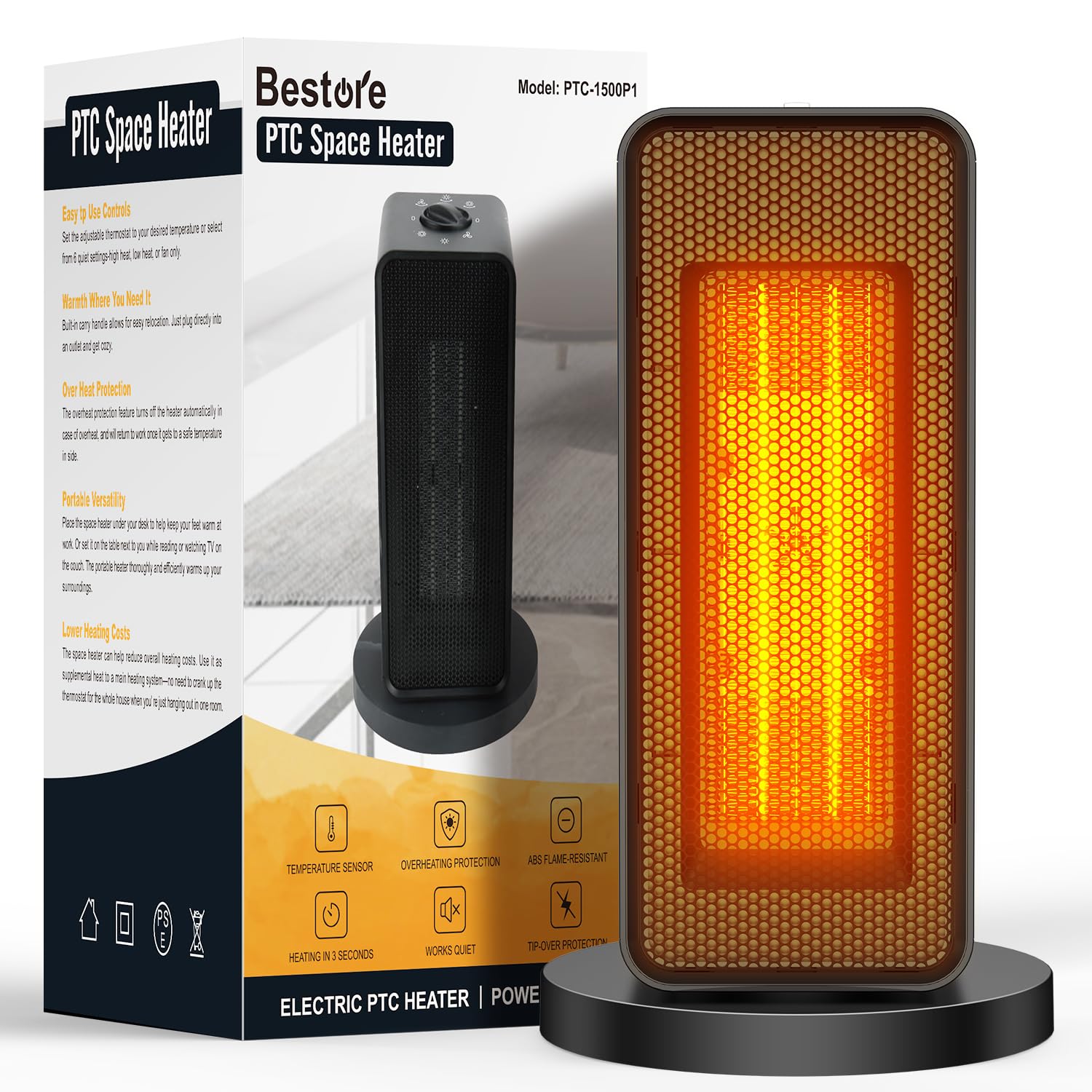 Amazon | セラミックヒーター 小型 【2026冬新定番・AI恒温ECO運転