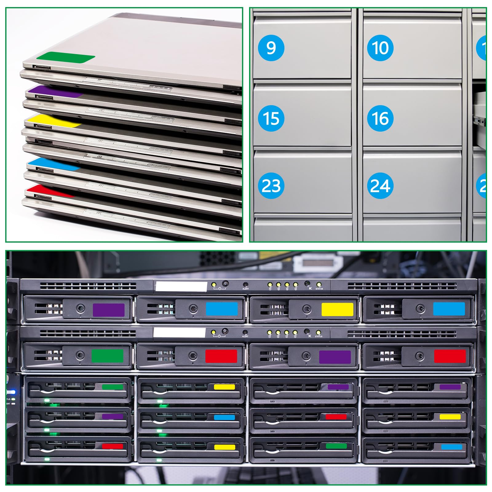 Fullhawl 15 Sheets Classroom Laptop Label for Organization Color Coding Labels Colored Consecutive Number Stickers Teacher Tool for Electronic Product Classroom Management - Image 5