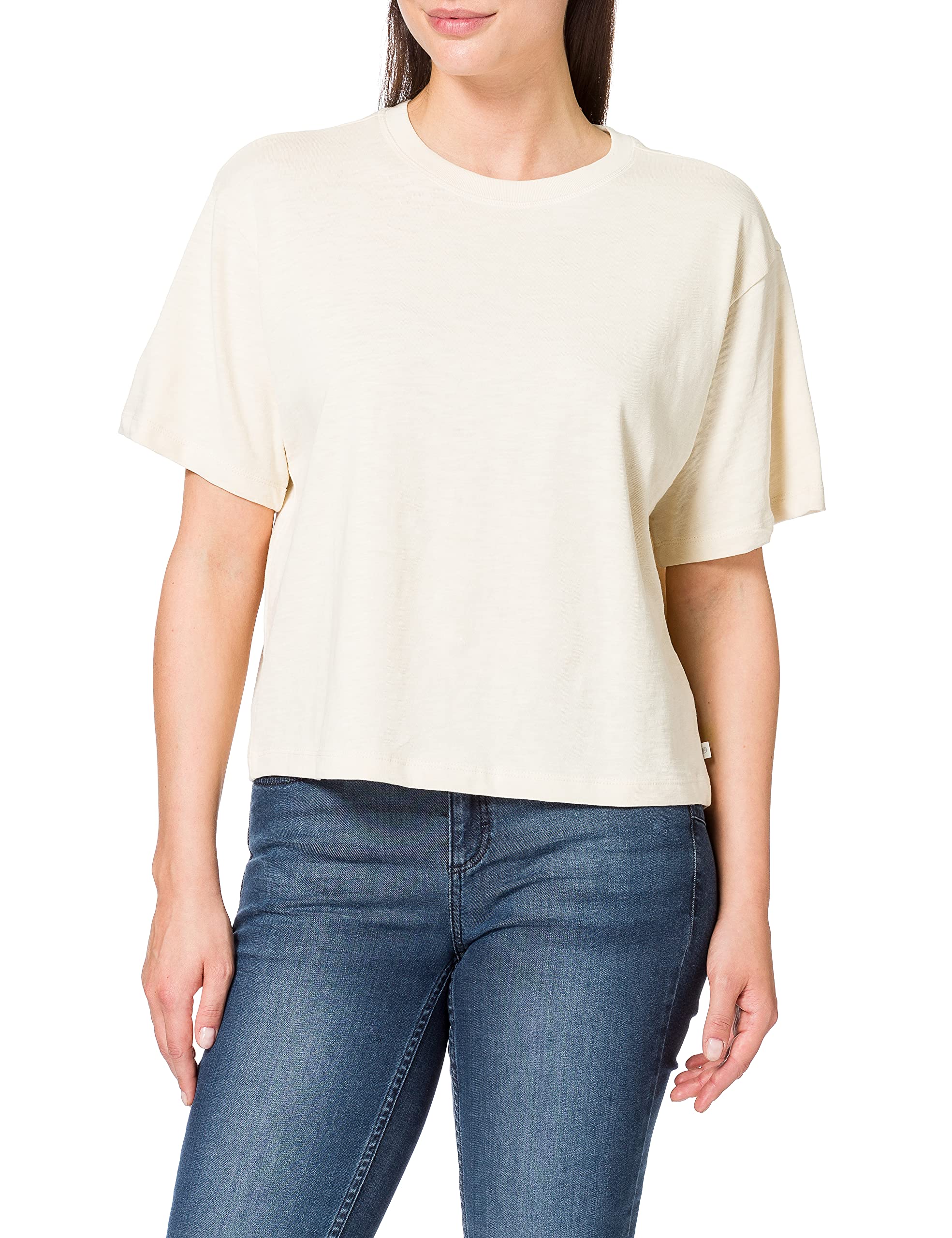 T-shirt cropped basic soft creme beige Tom Tailor Denim xl coupe courte - 5