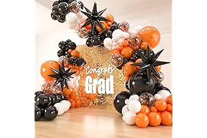 Glow In The Dark Orange and Black Balloons Garland: Ultimate Party Decor