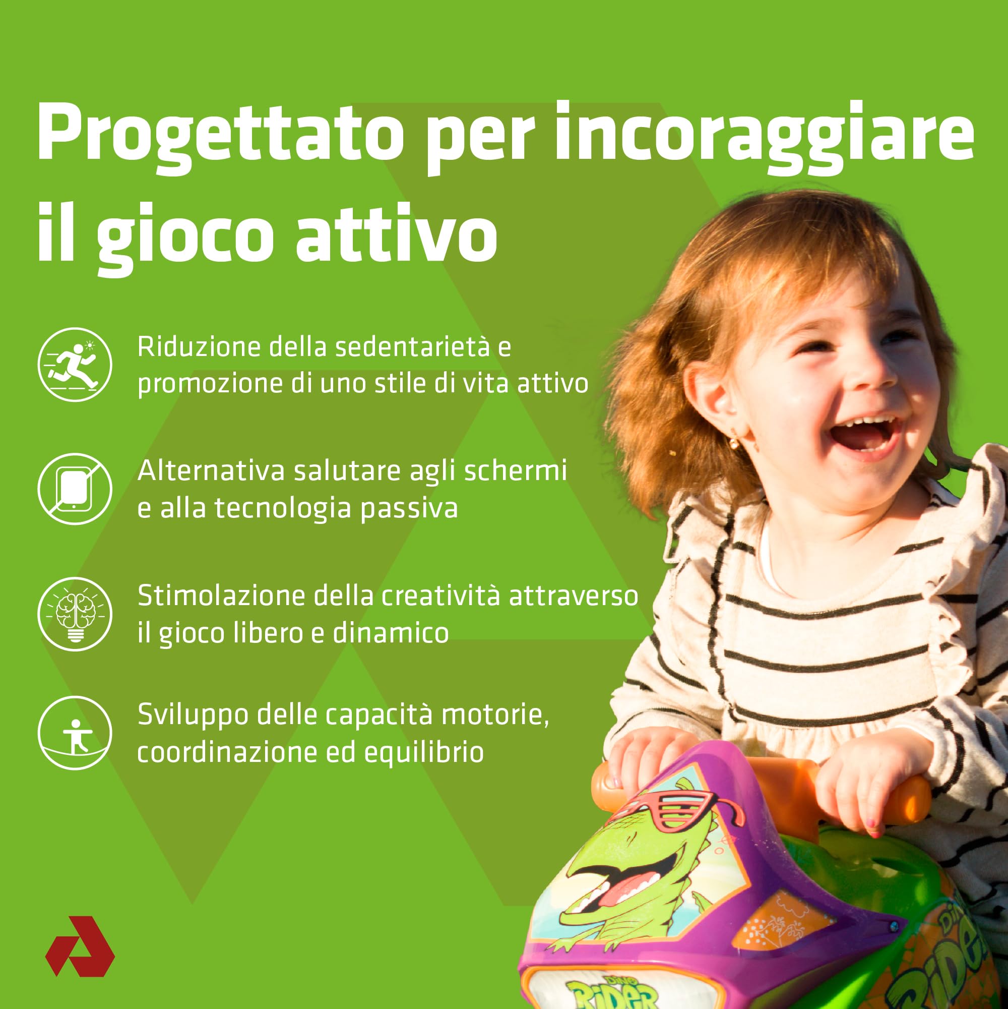 Moto per Bambini 18-36 Mesi Moto Bambino 3 Anni Ruote Larghe Stabile Senza Pedali - Primi Passi Bimbi - Ergonomica Maniglia Trasporto + Design Nero - INJUSA