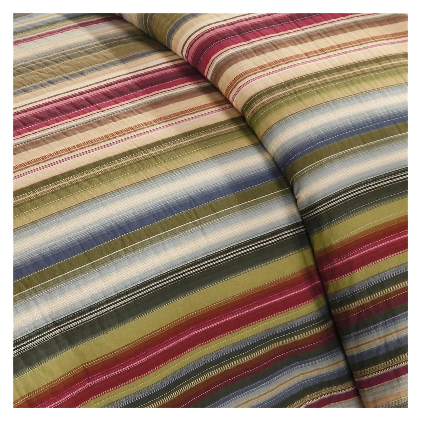 Cotton Quilt Yellow Martha Stewart Quilts Clearance Martha Stewart  Collection CLOSEOUT! Rustic Yarn-Dyed Stripe Cotton, image size:1600x1600