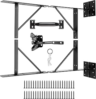 NaGaWood- Anti Sag Gate Kit with Gate Latch and Gate Handle Gate Corner Gate Hinges Heavy Duty for Wooden Fences No Sag Gate Corner Brace Bracket for Doors, Driveway, Corral Gates, Wood Windows
