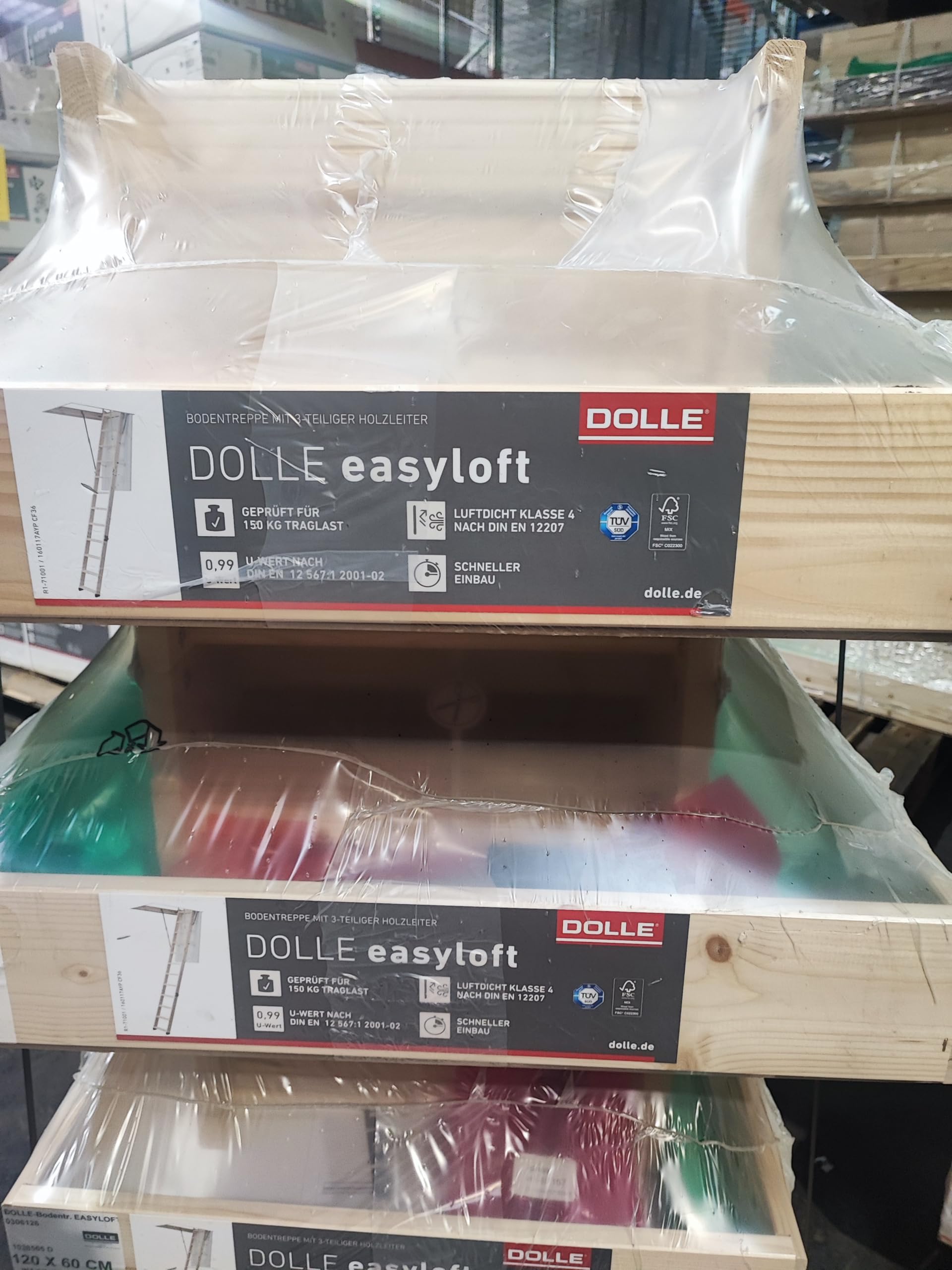 DOLLE Bodentreppe wärmegedämmt U-Wert 0,99 Lichte Raumhöhe bis 285 cm (120 x 70 cm)