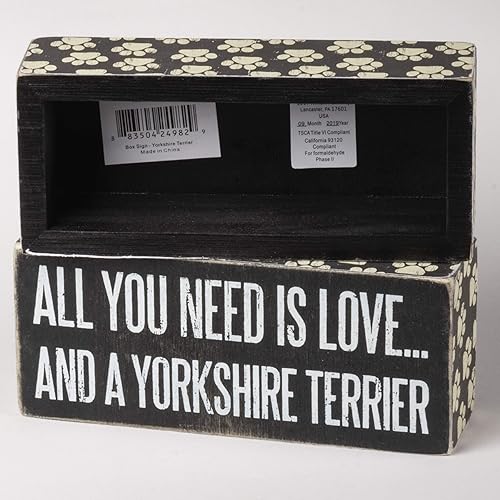 Miniatura 3 de Primitives by Kathy 24982 Cartel de caja recortada con estampado de patas, 2.5 x 6 pulgadas, Yorkshire