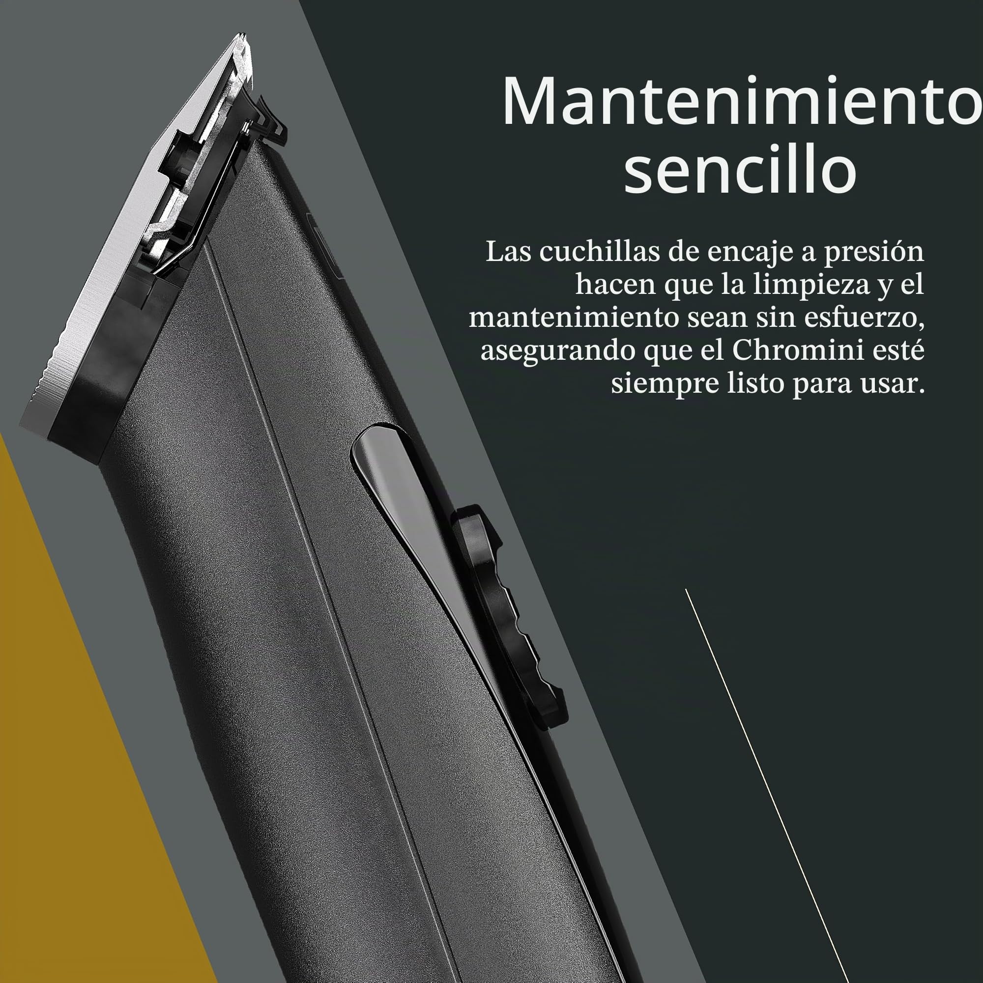 Wahl Chromini, Cortapelos de Acabado Inalámbrico, Indicador LED | Cortapelos de Acabado Inalámbrico, Cuchilla Cromada 0,4 mm de Cambio Rápido, Motor Silencioso, hasta 100 Minutos