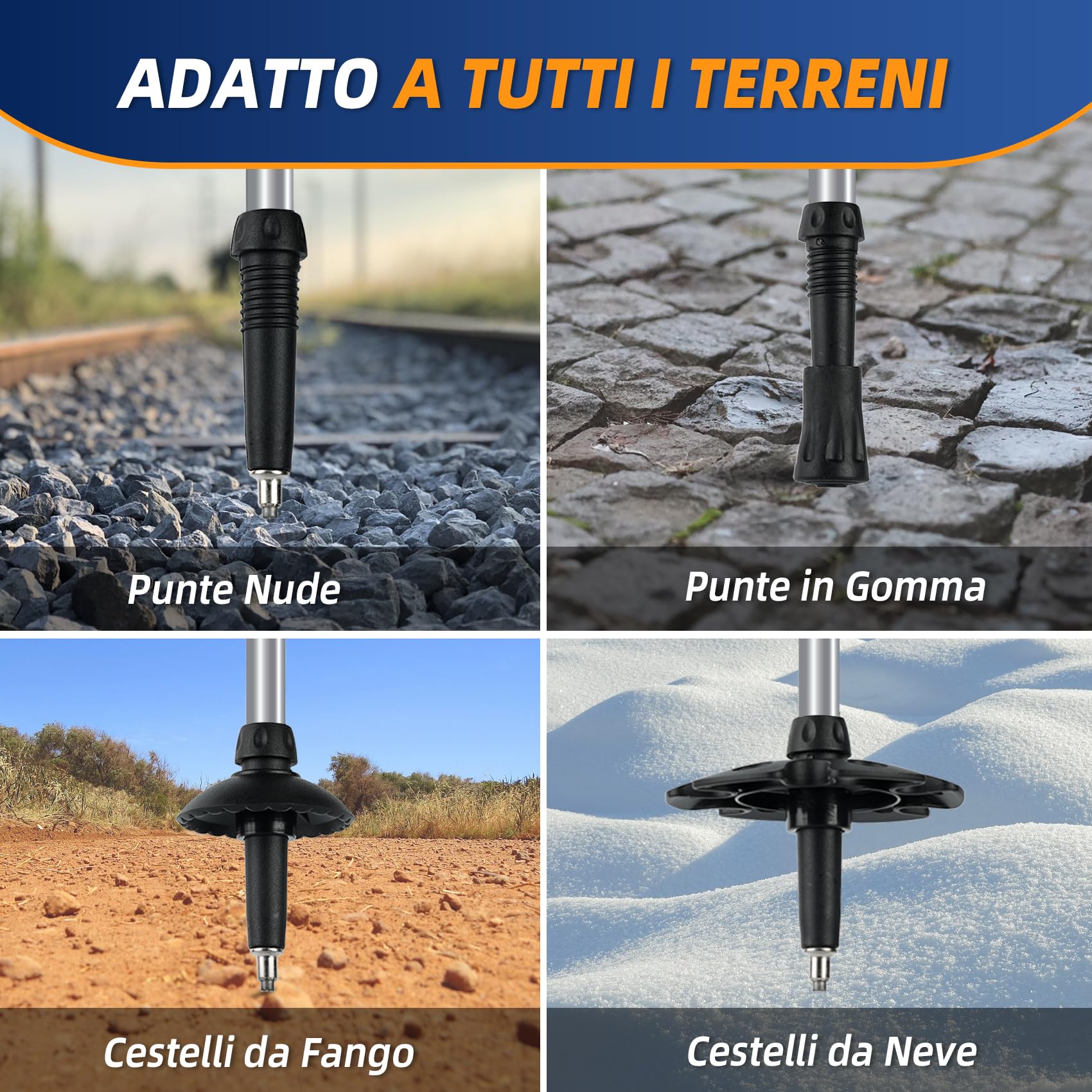 Bastoni da trekking regolabili per bambini, bastone da passeggio leggero