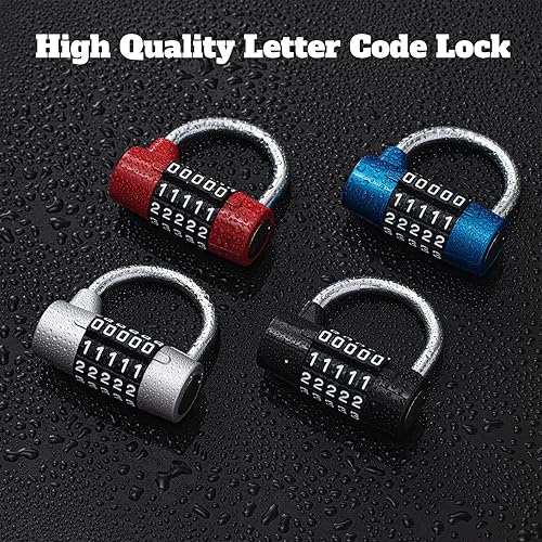 Miniatura 7 de Shimeyao 8 piezas de 5 cerraduras de combinación de metal de 5 dígitos de bloqueo de palabras de alta resistencia para gimnasio, casillero de