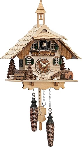 Engstler Reloj de cuco de cuarzo Black Forest House EN 4447 Q