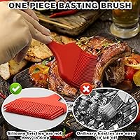 Vista 3 de Cepillo de silicona para untar, cepillo grande de pastelería para cocinar, cepillo extra ancho para asar cocinar, hornear, cepillo de cocina