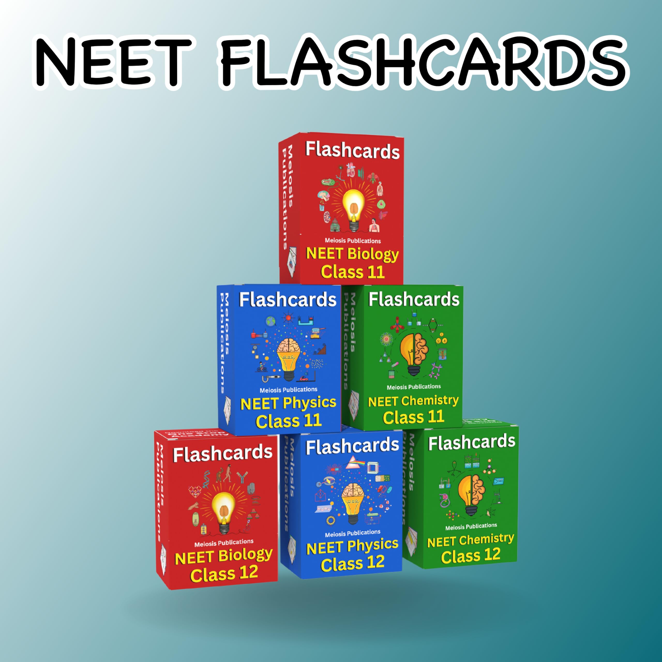 NEET UG Flashcards For Complete Biology, Chemistry, and Physics Preparation (Class 11 + 12) | Meiosis Publications | NEET 2025/2026/2027 Cards – 1 January 2024
