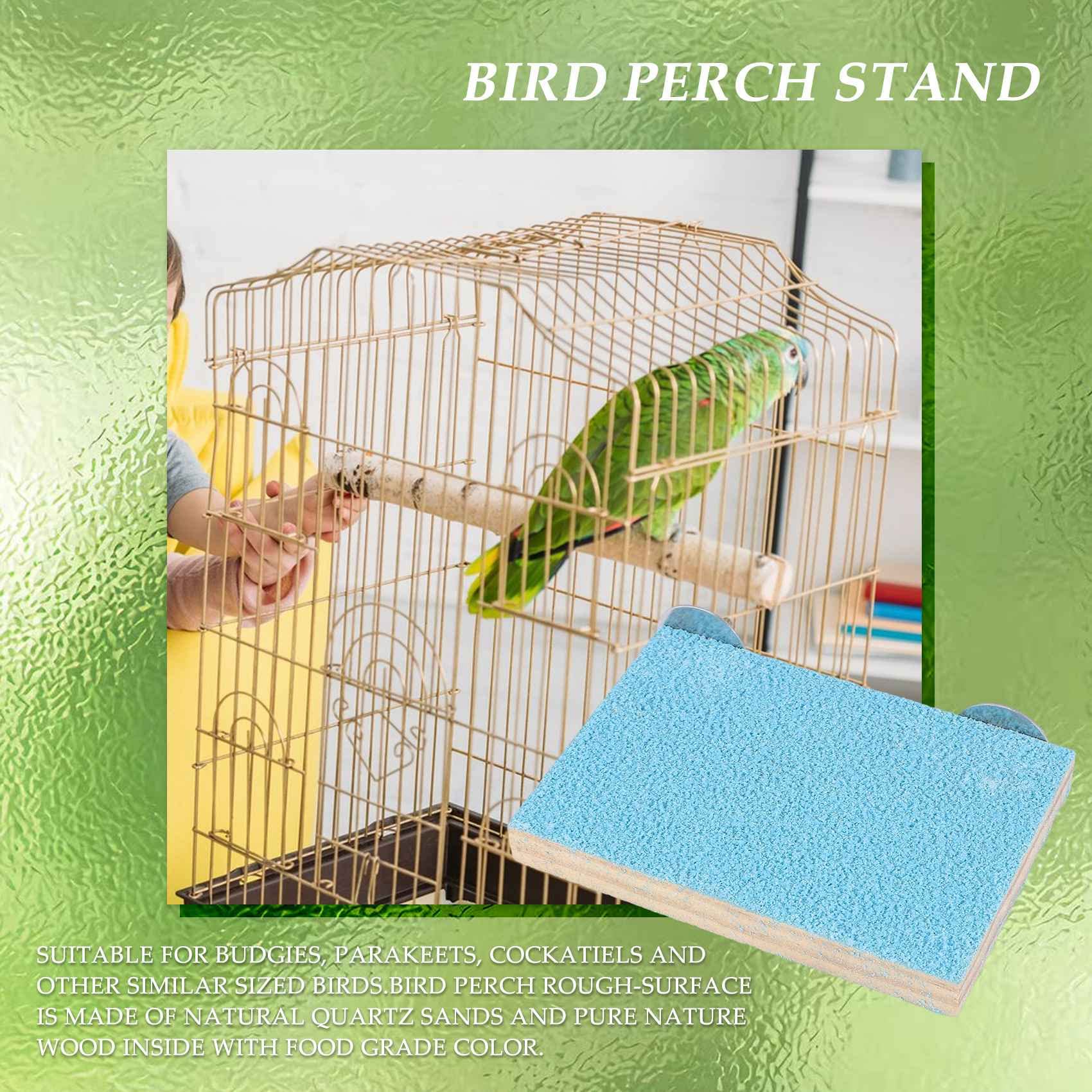 Piattaforma di Supporto per Uccelli in Legno Naturale Giochi Zampe macinazione Pulito per Animali Domestici pappagalli pappagalli parrocchetti calopsitte, conuri, inseparabili, ratti,