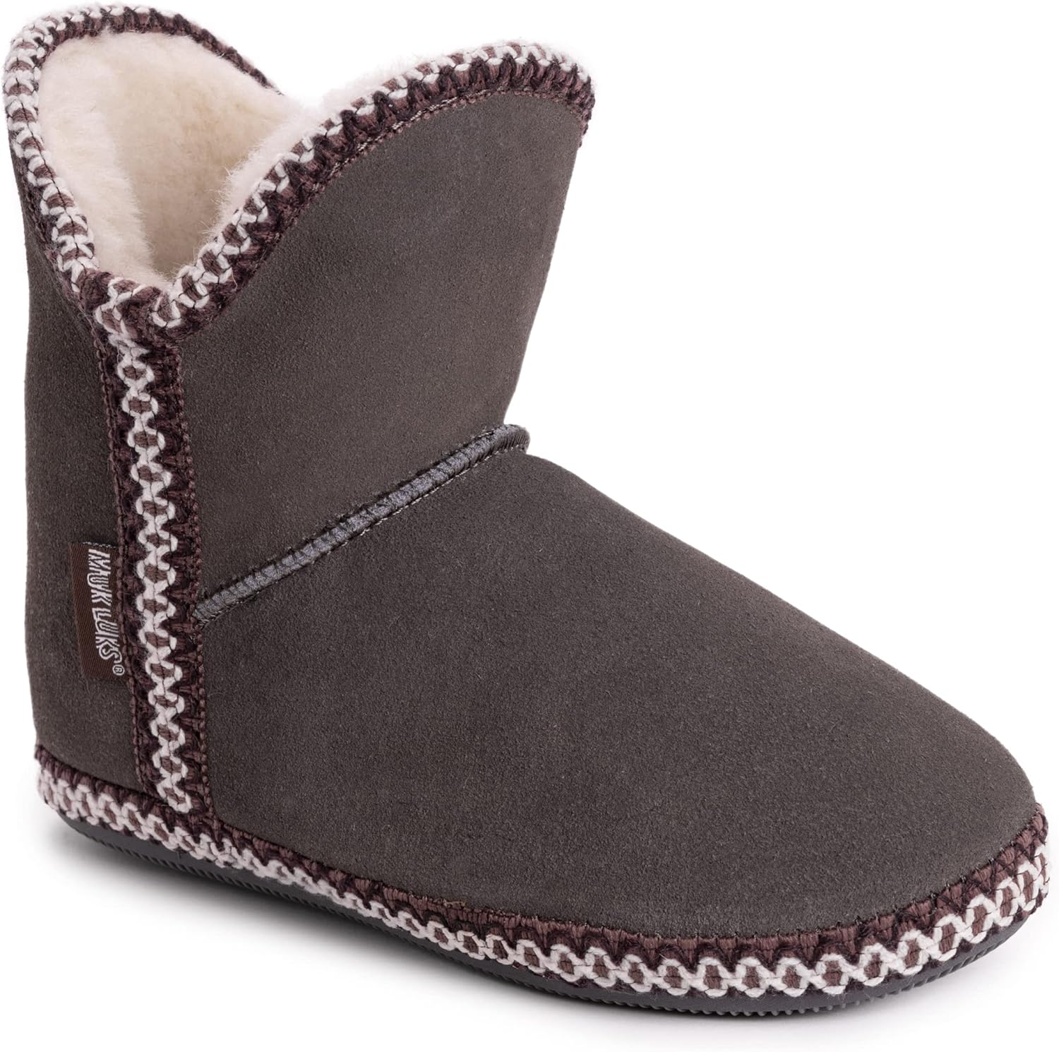 MUK LUKS Women's Macee Slipper, Frost Grey, Medium