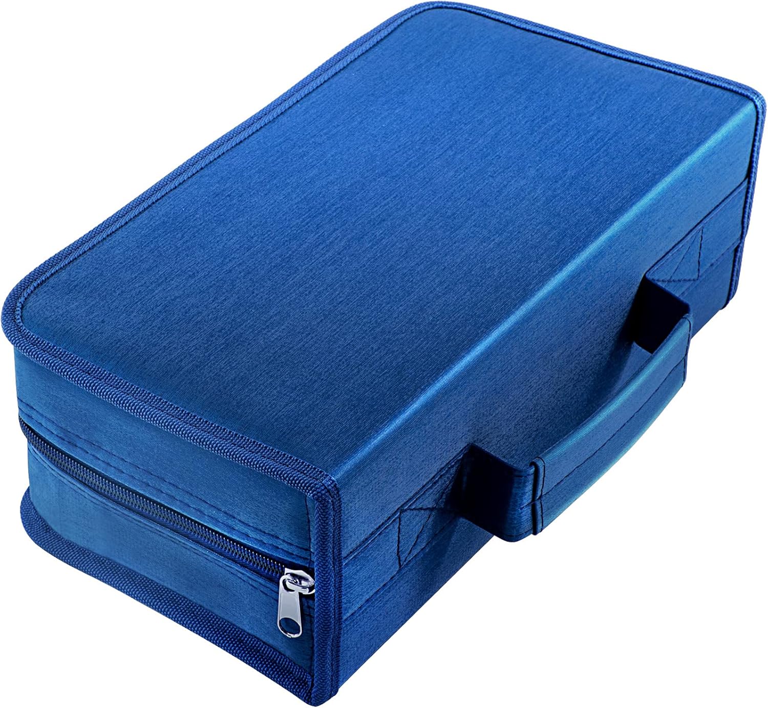 Bivisen CD/DVD Case Holder, 128 Capacity CD VCD Media Wallet, Storage, Holder, Booklet, Organizer (Blue) : Electronics