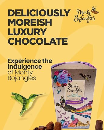 Monty Bojangles Taste Adventure Cocoa Dusted Truffles Gift Box (225g) 6 Flavours, Award Winning Truffles, Beautiful Gift Box, Perfect Chocolate Gift