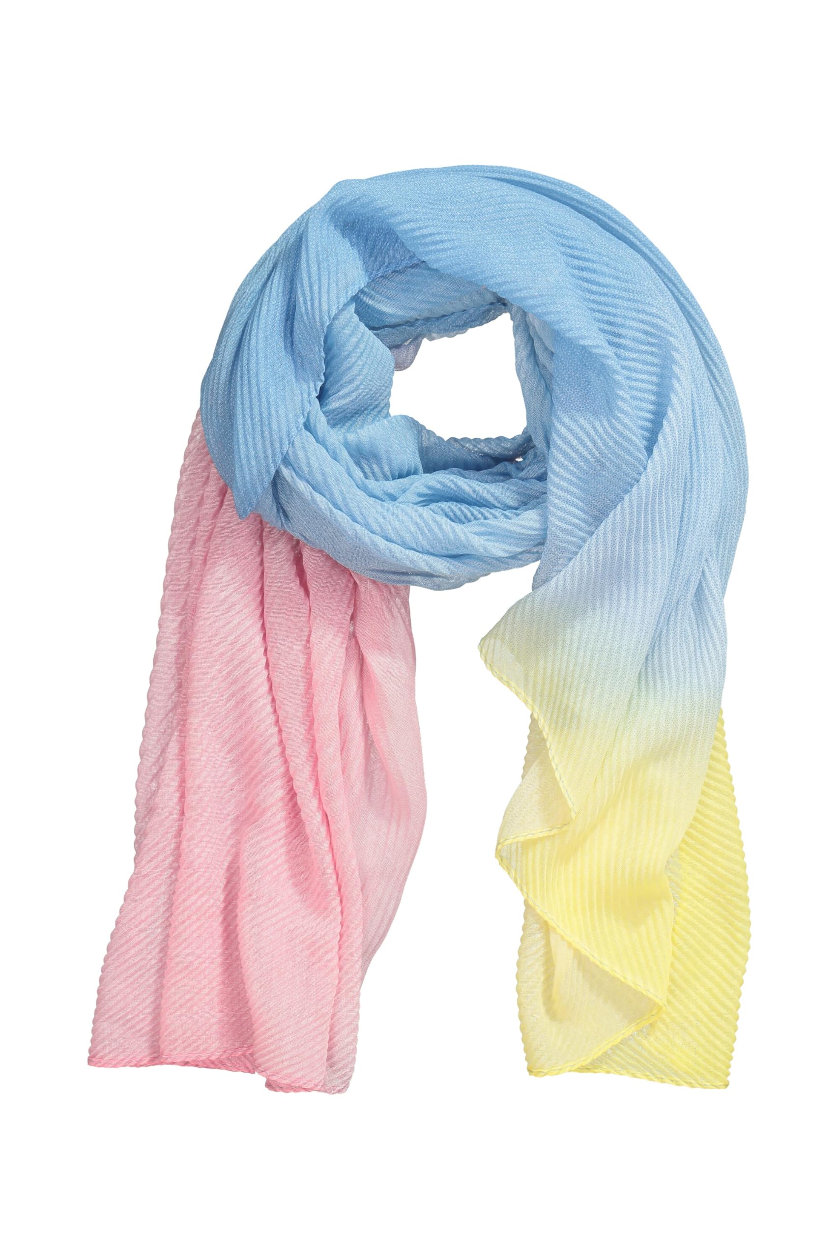 Ulla Popken Damen große Größen Übergrößen Plus Size Plissee-Schal, Farbverlauf 841083