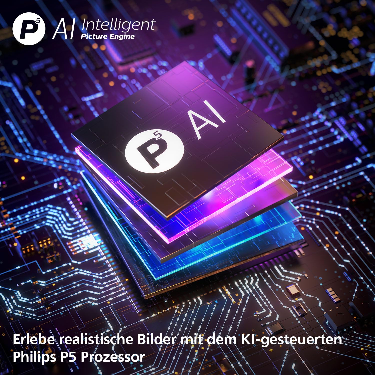 Philips Ambilight 55OLED810 4K OLED Smart TV - 55 Zoll Display mit P5 AI Perfect Picture Engine Ultra HD, Titan OS, Dolby Vision und Atmos Sound - Funktioniert mit Alexa und Google Sprachassistent