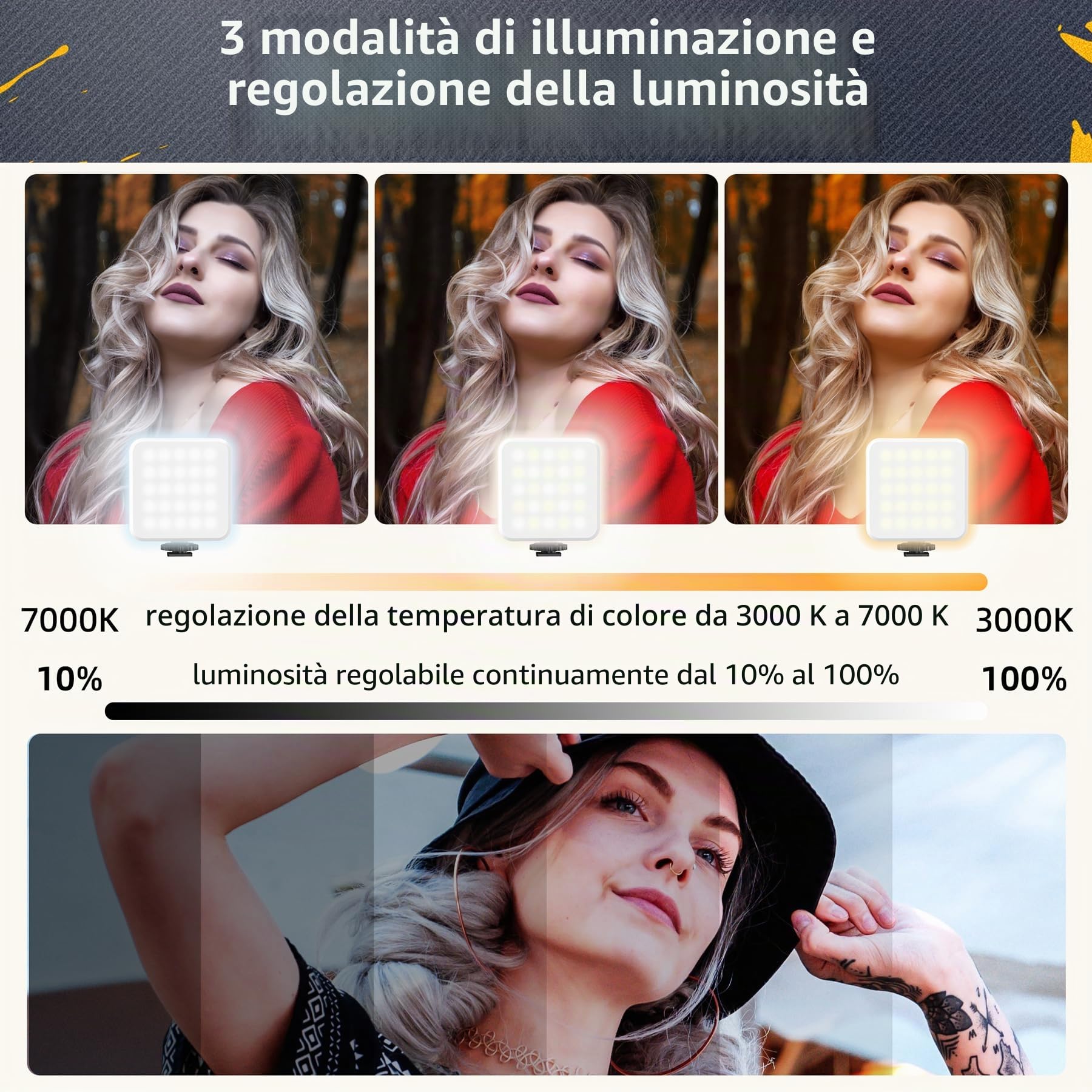 Zeadio - Kit tutto in uno per video telefonici, versatile gabbia per attrezzatura con luce RGB, microfono, treppiede con testa a sfera Arca, perfetto per registrazione/YouTube/trasmissioni in diretta