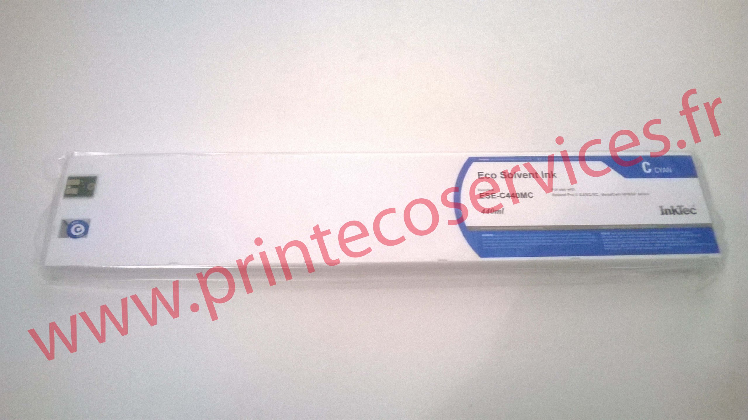InkTec Cartucho Tinta Ecosolvente Compatible con Roland EcoSol MAX, Cian, EcoNova
