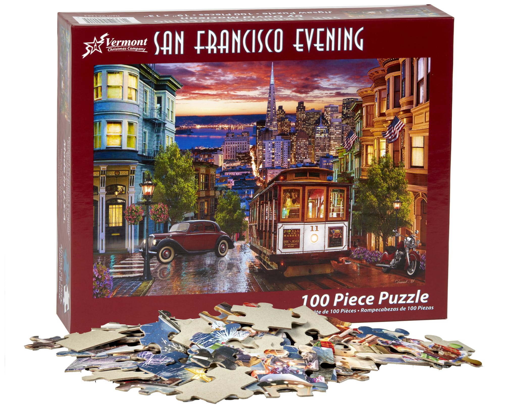 Amazon.com: Vermont Christmas Company San Francisco Evening Jigsaw
