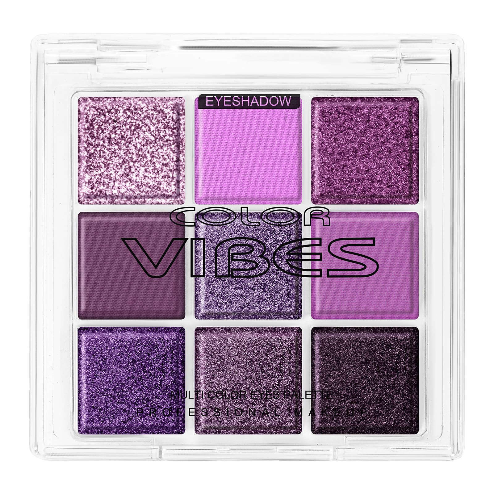 BUTBU Professional Makeup Lidschattenpalette, mit 9 Farben, Eyeshadow-Palette Matt und Schimmernde, Make-Up palette, lidschatten lila, Hochpigmentierten Lidschatten Palette, für Urlaubs und Alltags