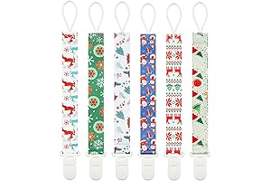 6 PCS Binkie Paci Holders Clip Strap Set For Boys and Girls...