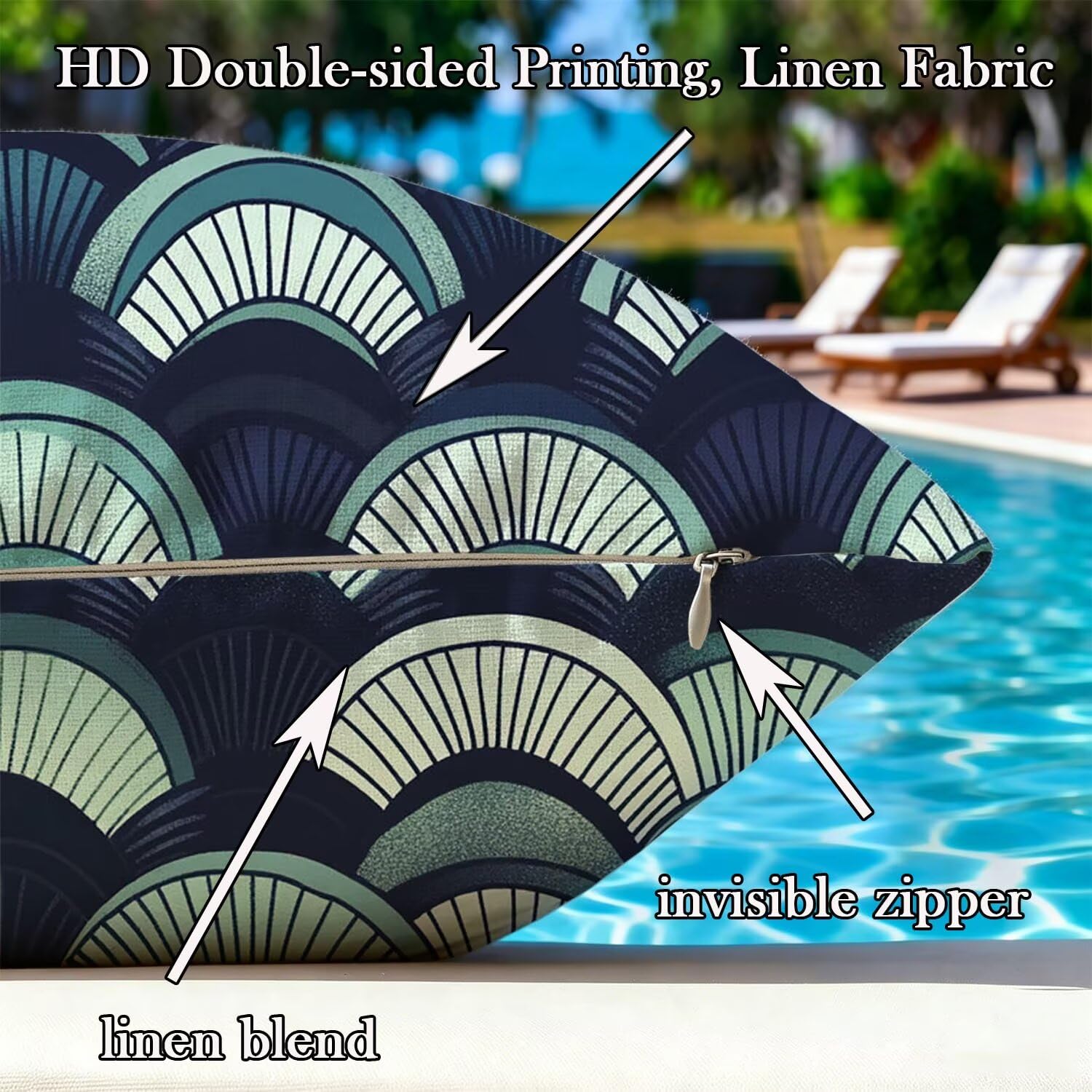 Kissenbezug 65x65cm Outdoor Kissen 2er Set nordisch modern-2 Samt
