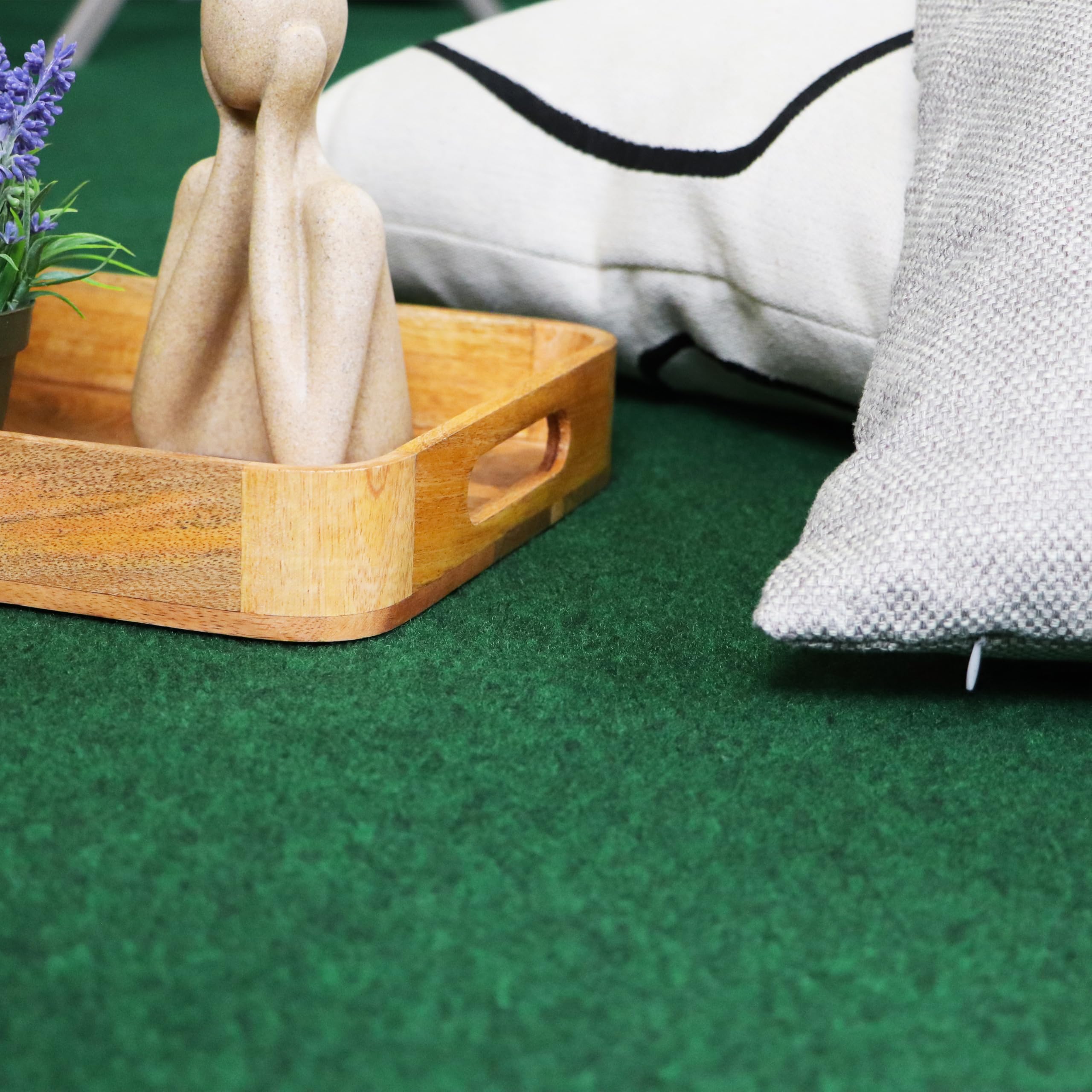 Primaflor Rasenteppich | Grün, 4,00m x 3,00m | Comfort | UV-stabil & schnelltrocknend | Mit Noppen | Kunstrasen-Teppich für Balkon, Terrasse & Poolbereich | Outdoor Bodenbelag | Balkonteppich