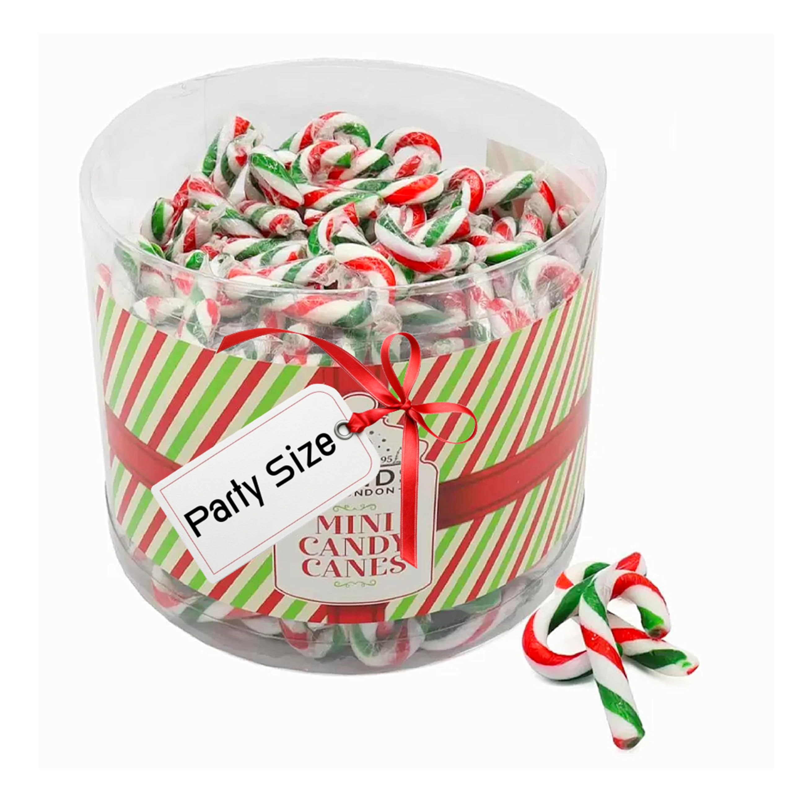 Candy Canes Bulk Buy for Christmas Gifts - Mini 250 x 5g Individually Wrapped Peppermint Green, Red & White Sweets Lolly Pops for Kids. Perfect for Decorating the Christmas Tree, Stocking Fillers