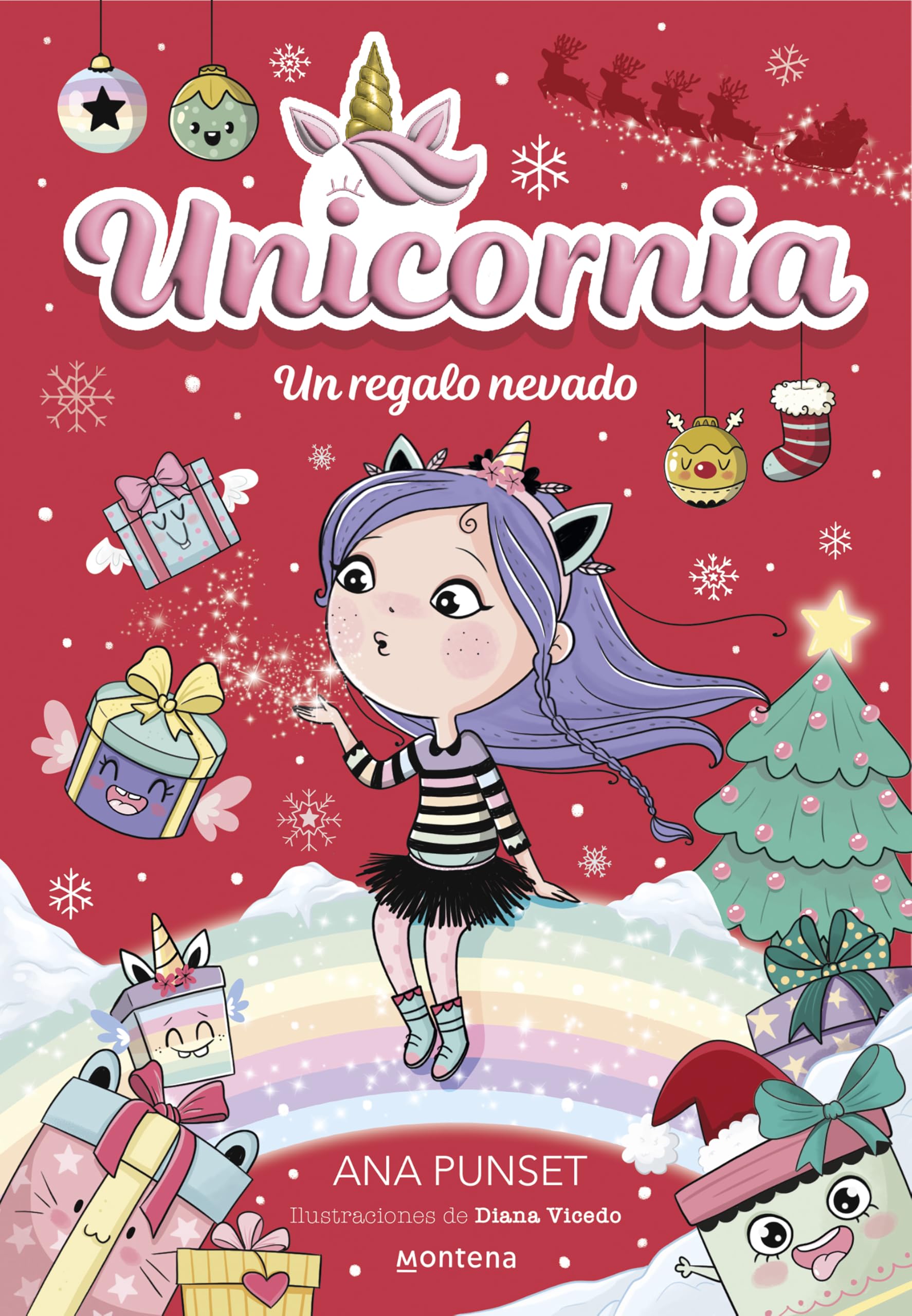Unicornia 11 - Un regalo nevado: ¡Un libro mágico con purpurina en la cubierta! (Montena)
