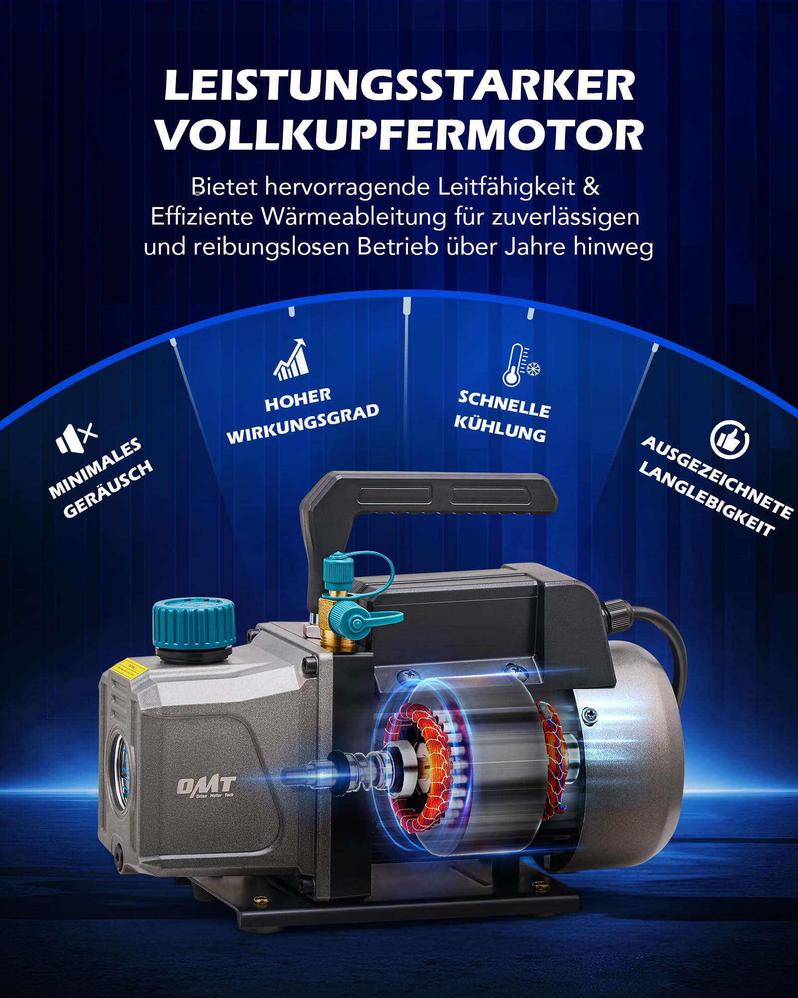 Orion Motor Tech Vakuumkammer mit Pumpe Vakuumkammer Entgasung Harz 3.5CFM mit 7,6L Edelstahl Vacuum Chamber Vakuumpumpe 100L/min mit Deckel aus gehärtetem Glas 1/4HP 5Pa HVAC-Vakuumgeräte