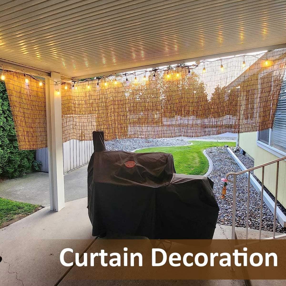 Brise-Vue en Roseau pour Balcon Clôture en Roseau Naturel Écran en Roseau pour Clôture Séparateur Canisse en Roseau Clôture en Bambou pour Patio Extérieur(50x400cm(1.6x13.1FT))