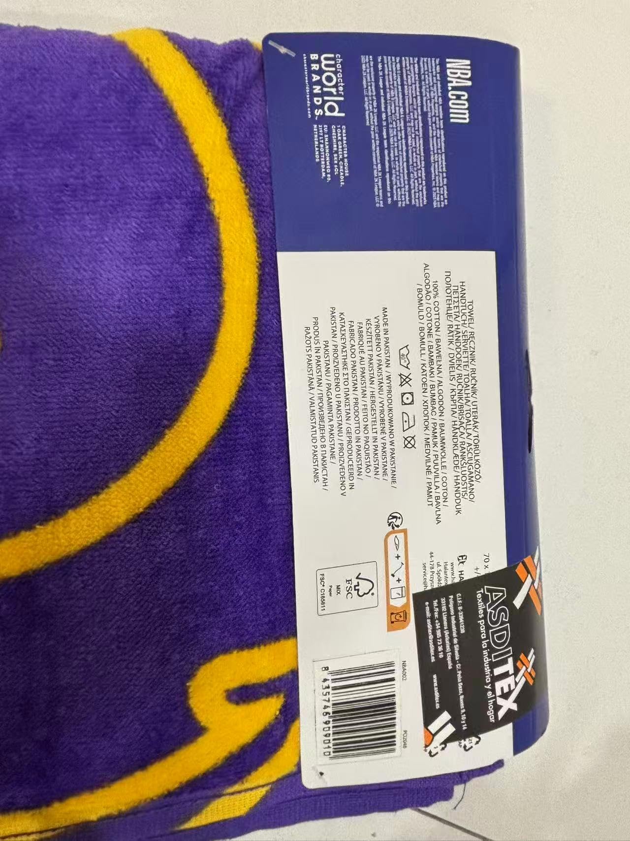 Serviette de plage, piscine et salle de sport, cadeaux de football, produits exclusifs pour fans, cadeaux idéaux pour les fans de football, serviette (anges, 70 x 140, anges laker)
