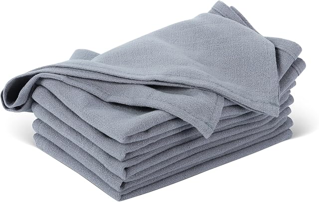 Linen Napkins Set of 6, Cloth Napkins Cotton, Table Cloth and Napkins Set Cotton 40 x 40 cm for Home Hotel, Wedding, Party, Restaurant
