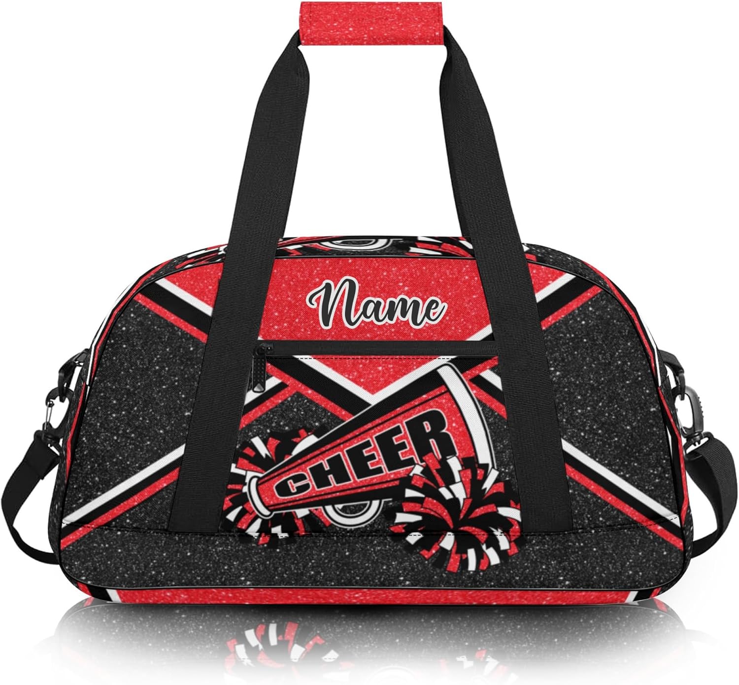 Personalized Cheer Bag with Name, Custom Cheerleader Duffle Bag for Women, Gym Travel Bag for Cheerleaders (Purple)