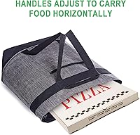 Vista 6 de BeeGreen Cooler Bag Soft Leakproof Insulated Tote with Zipper for Beach Travel Grocery Black