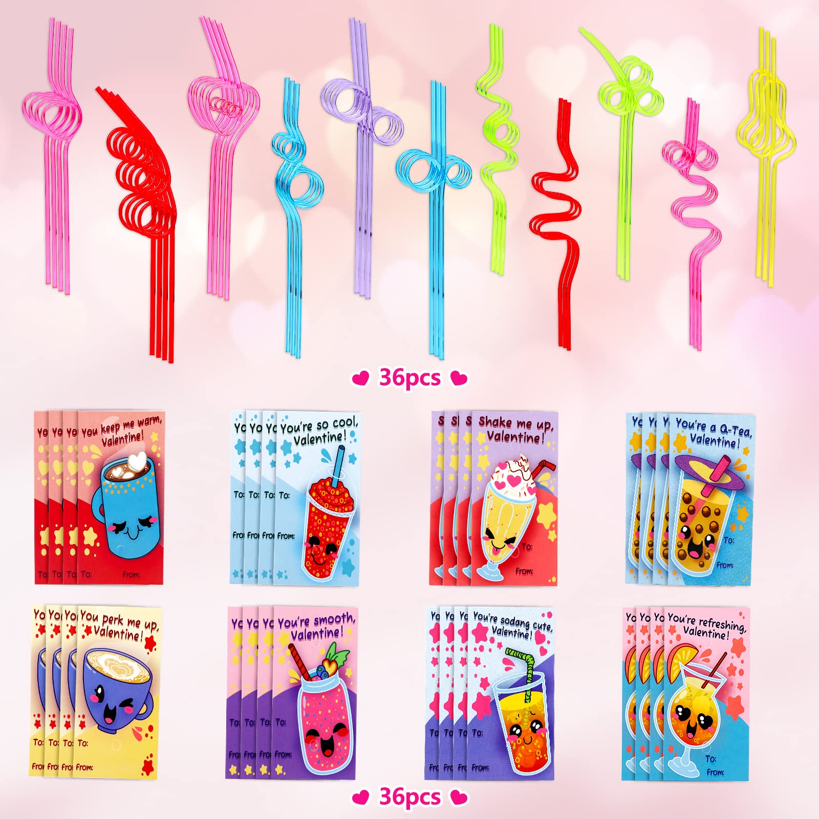 Valentinstags-Geschenkkarten Mit Schleife – 40 Stück Set Für Kinder, Inkl. Tüten & Klebeband