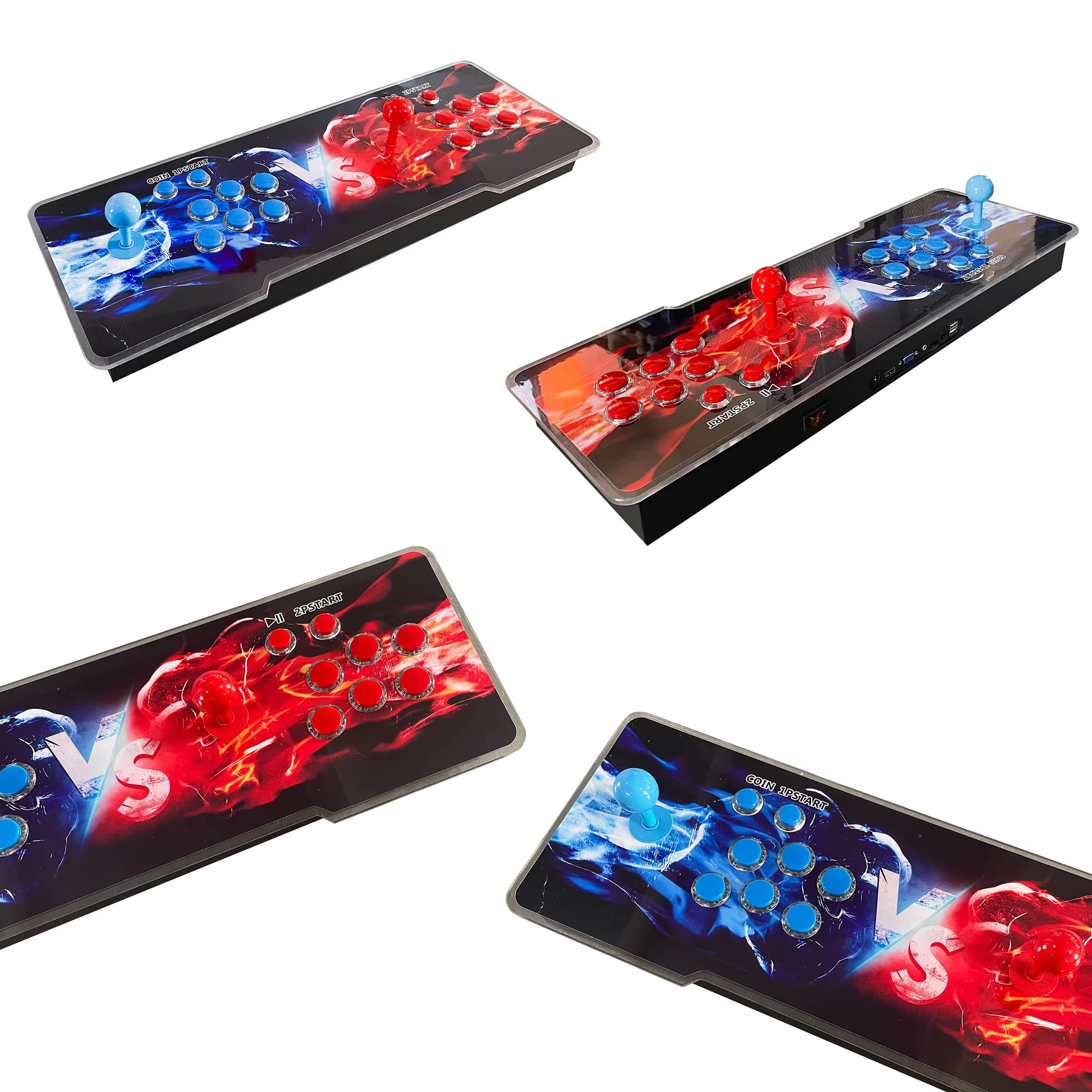 Arcade Console Retro Game Machine for PC, projektor & TV, 2-4 odtwarzacze, 1280 x 720, 3D, wyszukiwanie/ukrywanie/zapisywanie/ładowanie/pauza, lista ulubionych gier (10000 gier z WlFl)