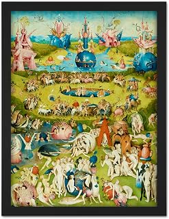 Artery8 Hieronymus Bosch Garden Earthly Delights Painting Artwork Framed Wall Art Print 18X24 Inch