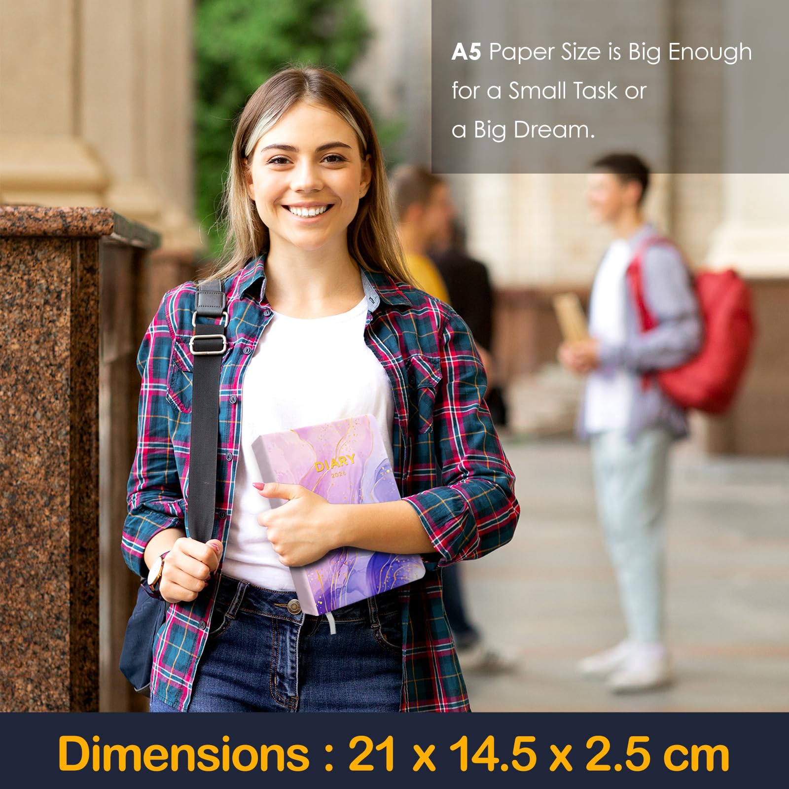 Pcuntslo Agenda 2026 Semainier A5 200 Feuilles (400 Pages) Carnet De Janvier-Décembre Bloc Note Journalier 21 X 14.5 Cm Agenda Scolaire Planificateur Hebdomadaire Planner Notebook (Amour Rose