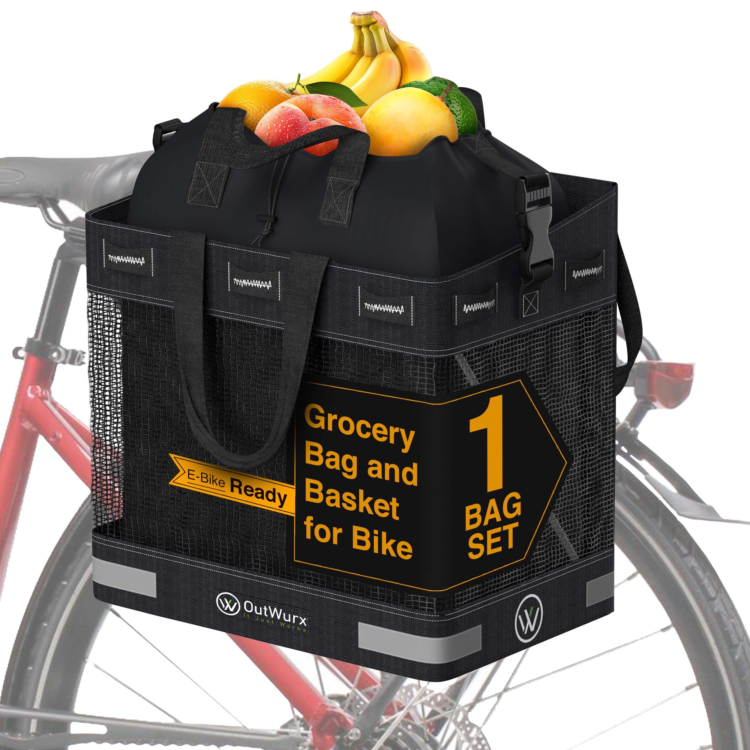 アクセサリー *BLUE LUG* grocery pannier (all black) BLUE LUG* grocery pannier (all black) - BLUE LUG GLOBAL