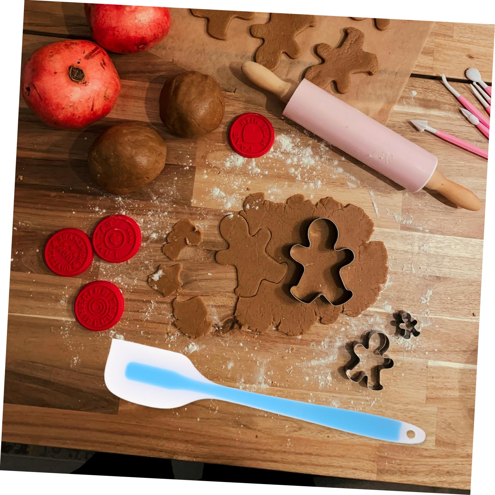 POPETPOP 20piezas Espátulas de Silicona para Repostería Resistentes al Calor Diseño Semitransparente sin Costuras Espátulas Flexibles para Mezclar y Glasear Utensilios para Hornear