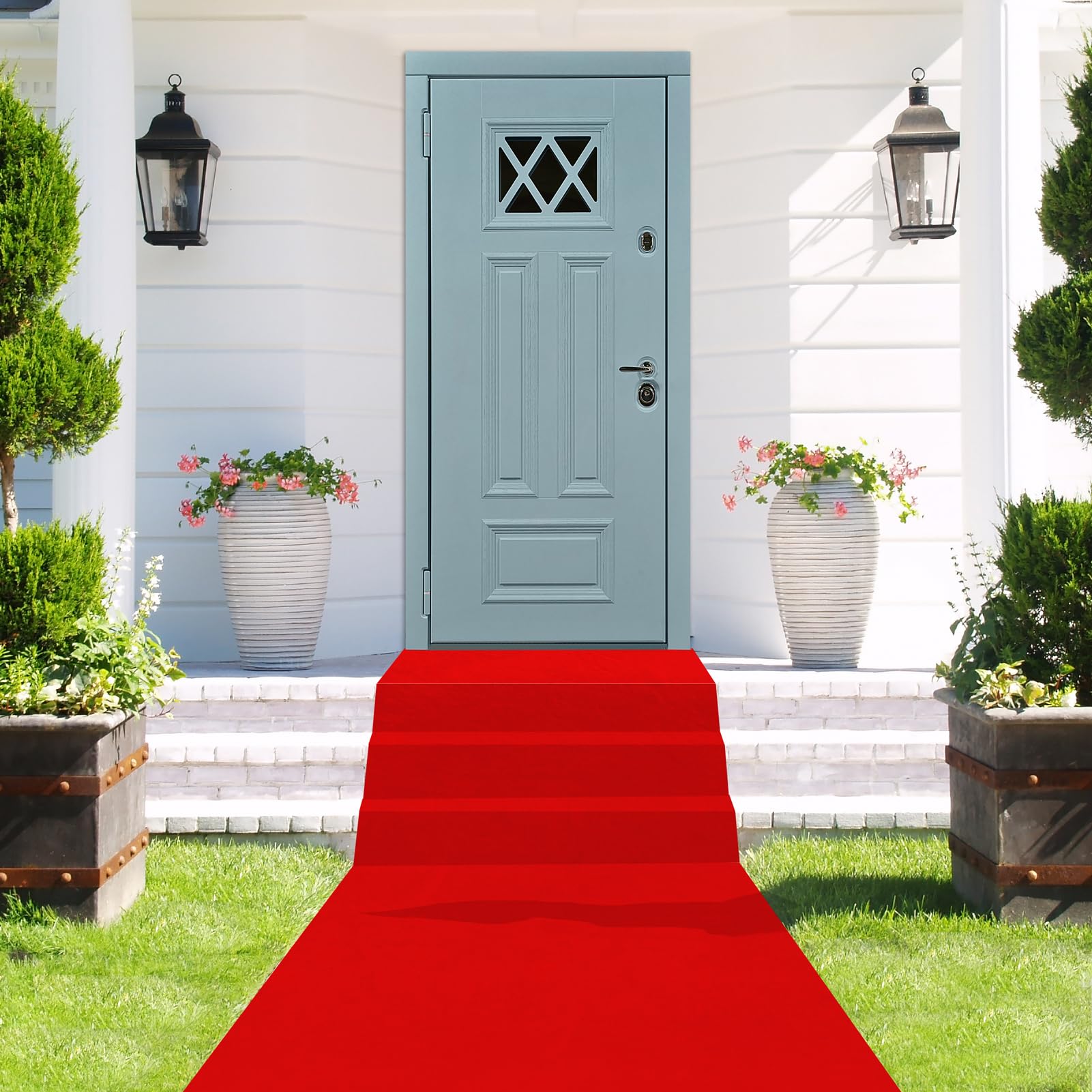 SK Studio Tapis de Passage Épaisseur 1 Bande pour Mariage Noël Thanksgiving Plein Air Fête Mariage Rouge 1 x 3 m