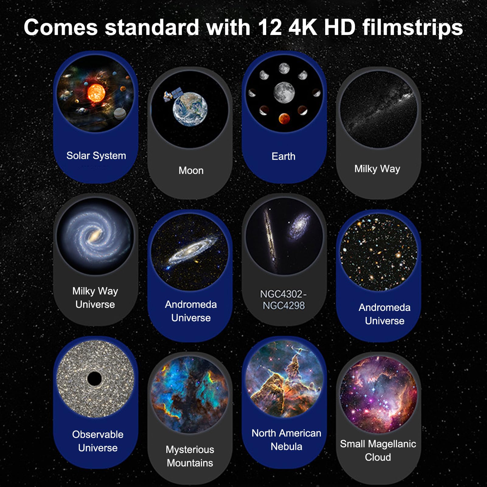 Projektor Gwiazdowy, Projektor LED High Definition Galaxy z Głośnikiem Bluetooth, Oświetlenie Mgławicy LED Focus Galaxy Light Projector, Lampa Projekcyjna w Kształcie Gwiazd